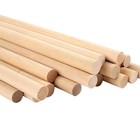 2mm - 50mm Dia  Unfinished Round Wooden Hardwood Wooden Dowel Rods Wood Sticks