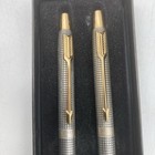 Parker 75 Classic Sterling Silver Ballpoint Pen   Mechanical Pencil Set W  Box