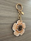 Nwot Coach Willow Floral Tea Rose Bag Charm Keychain Key Fob 17449 Chalk Multi