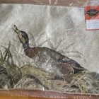 Vintage Mallard Needlepoint Handcrafted Pillow 16 X 12 Velvet Back New