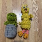 Handmade Crocheted Sesame Street Oscar The Grouch And Big Bird 16   