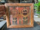 Antique Rare Hindu God Jagannath Balabhadra And Subhadra   Hand Painting Framed
