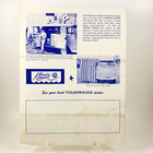 Vintage 1950 s -60 s Rare Volkswagen  kombi Kamper  Brochure Nice Cond