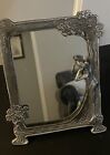 Vintage Vanity Mirror Pewter Art Nouveau   lady Of The Lake  