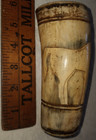 Plains Indian Horn Cup Horse Carving Medicine Man 