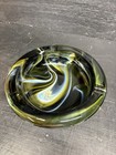 A Beautiful Murano Style Vintage Slag Glass 7    Ashtray Mid Century Very Heavy