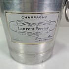 Vintage French Laurent Perrier Champagne Silver Aluminum Ice Bucket Made France