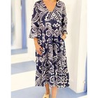 La Plage Dress Medium Midi 100  Cotton Resort Bohemian Crochet Cruise Vacation