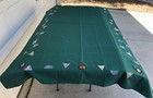 Vintage Girl Scouts   Cookie Sales  table Cloth 78  X 52  With 46 Patches