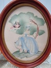 Antique Watercolors By Maude Eggemeyer  1877-1959      Signed  Framed Romantic Era