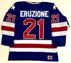 Mike Eruzione Team Usa Blue Hockey Jersey 1980 Gold Medal Miracle On Ice