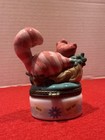 Rare      disney Chesire Cat Porcelin Trinket Box With Surprise Inside