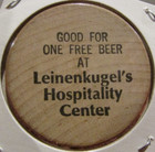 Vintage Leinenkugel s Beer Chippewa Falls  Wi Wooden Nickel - Token Wisconsin