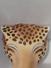Vintage 1982 Signed Cateye Ceramic Cheetah Mask Wall Hanging