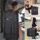 3-layers Expandable Duffel Bag Suitcase Collapsible Rolling Wheeled Luggage Bag