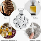 Cremation Jewelry Pendant Urn For Ash Paw Print Heart Pet Dog Cat Memorial Gift 
