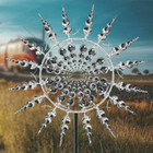 Unique And Magical Metal Windmill Sculptures Move Kinetic Lawn Wind Spinners