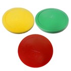 Game Room Guys Air Hockey Table Pucks - 3-1 4  - Yellow Green Red - Set Of 3
