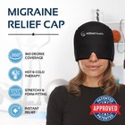 Migraine Relief Ice Head Wrap Cap Hot Cold Gel Therapy Mask Headache Black