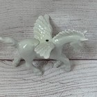 Vintage White Ceramic Pegasus Figurine Statue Small Horse With Wings 3 1 8 h