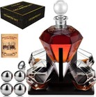 Diamond Whiskey Decanter Sets For Men With Chillball  tray whiskey Decanter S   