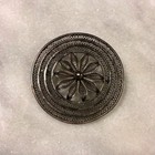 Vintage Silver Filigree Brooch Made In Palestine Yemenite Middle Eastern Style