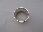 Antique Victorian Coin Silver Napkin Ring-chased Flowers-heavy -mono Tf