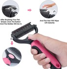 Professional 2-sided Pet Grooming Brush   Undercoat Rake     Dog   Cat Deshedding 