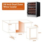 Ca lefort 24  Wine Cooler 52 Bottles 40   64  f Led Lights Under Counter Home bar