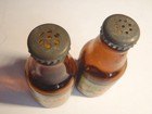 Vtg Fleck s Beer Stubby Fleckenstein Salt Peppers Faribault Minn  Brewery 1940s