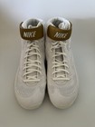 Nike Inflict Mens Size 9 White metallic Gold Wrestling Shoes 325256-100 New