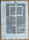 Leviticus - Original Incunable Leaf Biblia Latina Koberger Folio - 1487  b 