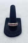 Sterling Silver 925 Ruby Rings Lot Of 2 Channel Set Band Scroll Solitaire 8 8 5