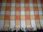 Pr Vtg 70s Cannon Checked Terry Kitchen Dish Towel Orange Gold 15x26  All Cotton