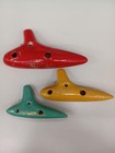 Aketa Ocarina Set T-1c Piccolo  T-3g Larigo  S-5c Sonetto Japan Red Yellow Green