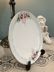 Antique J   C Bavaria 6    Plate Pink Dogwood Floral Mint Green Leaves Gold Trim