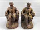 Vintage President Abraham Lincoln Bookends Seated Figural Memorial Library 1861