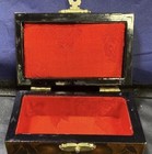 Vintage Chinese Lacquered Wood Jewelry Box With Diorama Inset - Trinket Box