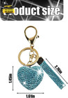 Bling Car Keychain  Crystal Rhinestone Love Heart Vehicle Key Chain  Cute Auto K