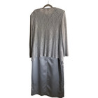 Alex Evenings Women s 22w Formal Dress Set Gray Lace Overlay Sleeveless