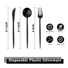 Fabulous Party 180pcs Black Disposable Cutlery Set For Party