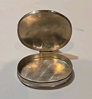 Vintage Sterling Silver Stone Set Pill trinket Hinged Box     2  19 5g