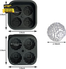Ice Ball Molds For Whiskey - Set Of 4 Round Ice Sphere Maker  Make 2 25 Inch Lar