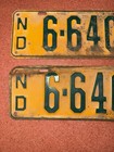Nd North Dakota Licemse Plate Set Pair 1930 6-640