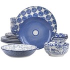 16 Piece Assorted Porcelain Dinnerware Set Service 4 Dishwasher Microwave Safe