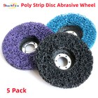 5pcs 4 Inch Poly Strip Disc Wheel Paint Rust Removal Clean For Angle Grinder