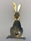 Vintage Sterling Silver Bunny Rabbit Brooch Pin
