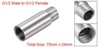 Shower Head Extension Arm Stainless Steel 1 2pt 70mm Cast Pipe Fitting Coupler
