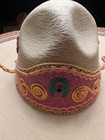 Vintage Authentic Mexican Sombrero Handmade Palm 22  Inside Diameter