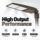300w Led Shoebox Parking Lot Light     Replace 1000w Metal Halide Ul Dlc Listed